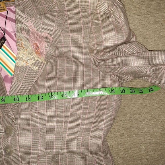 ALLEN BY ALLEN SCHWARTZ WOMEN 2 PIECE BLAZER/CARPI SUIT EMBROIDERED FLORAL SZ 6 - Picture 9 of 16